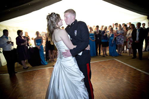 wedding photographer image of bride and groom dancing